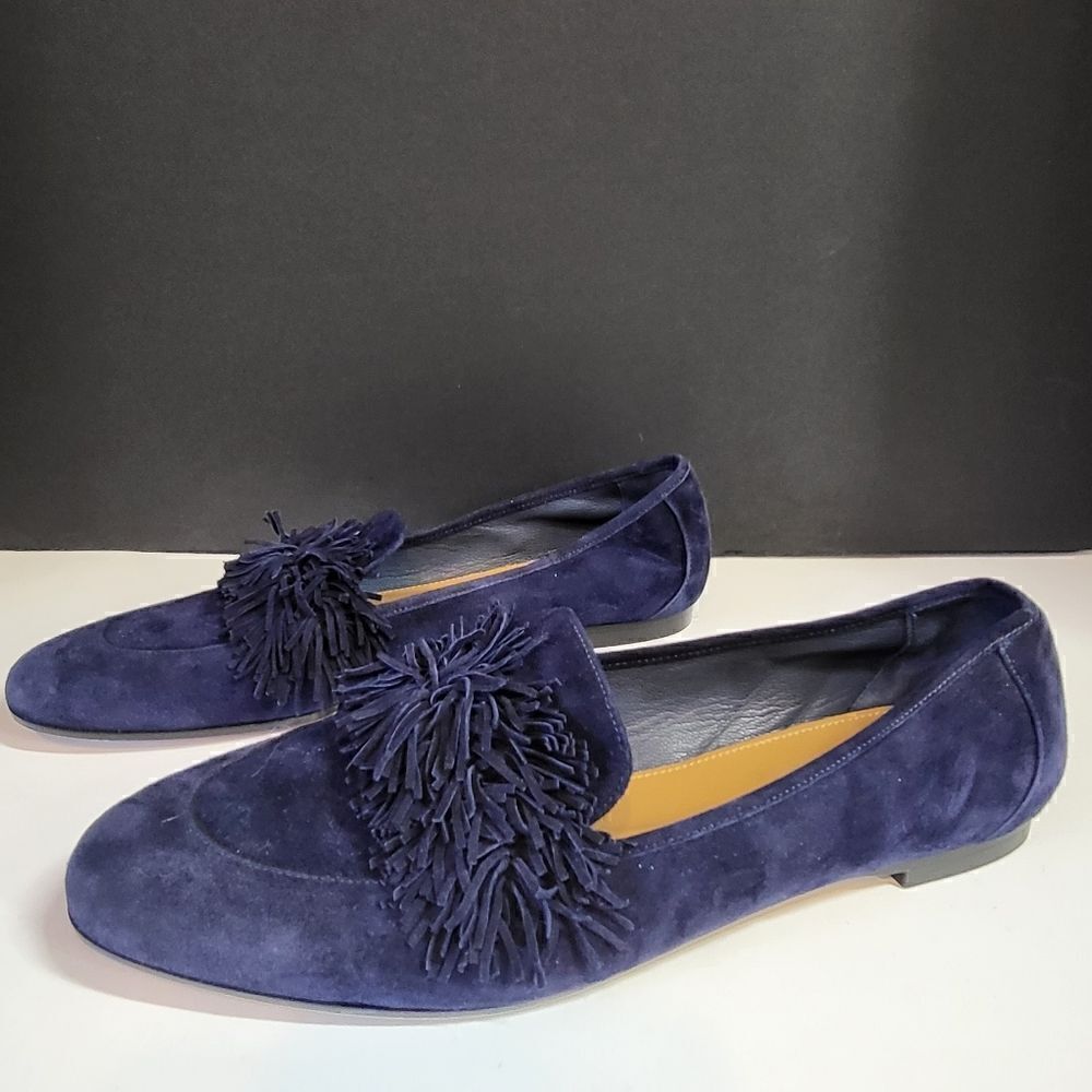 Aquazurra Firenze Navy Blue Suede Shoes